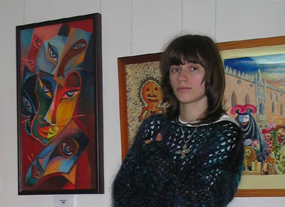 Tatiana Turkulets and her painting «Liki» («Faces»)
